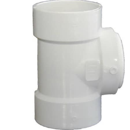 Genova 71330 3 in. PVC Test Tee With Cleanout Plug 412601